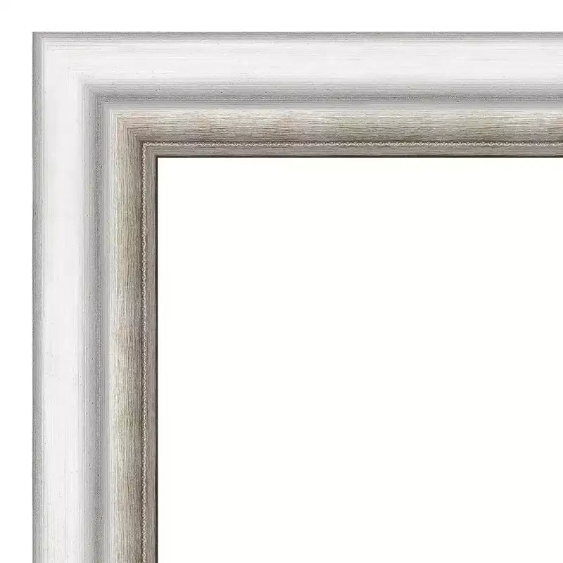 Modern Rectangular Silver Bathroom Wall Mirror, 23 x 29 in., Frameless Beveled-Free Design