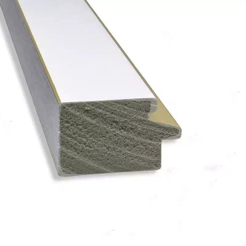 Narrow Full-Length Rectangular Door Mirror, 17 x 51 in., White and Gold EVA