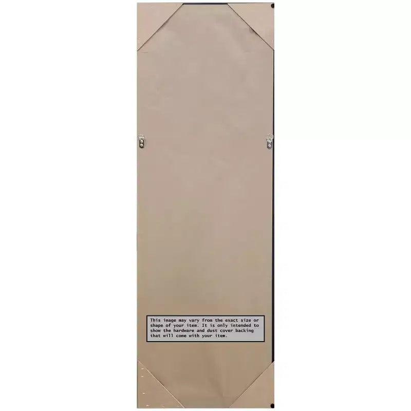 Narrow Full-Length Rectangular Door Mirror, 17 x 51 in., White and Gold EVA