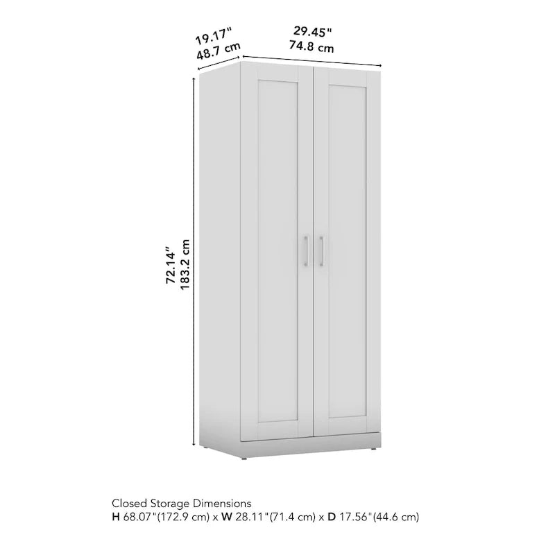 30-Inch Wide Tall Storage Cabinet with Doors