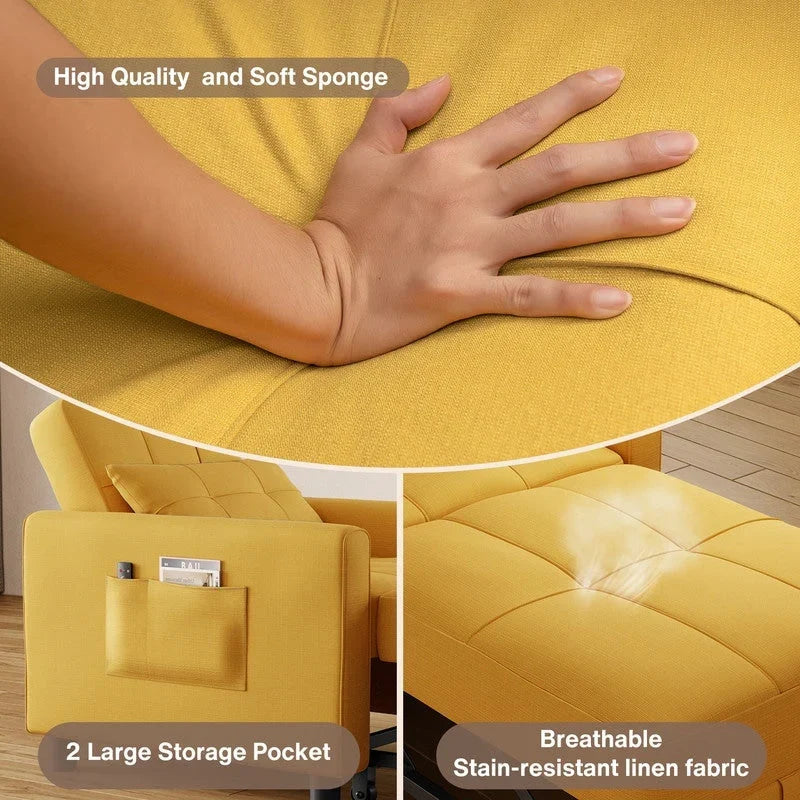 3-in-1 Convertible Sofa Bed, Folding Sofa Chair and Sleeper for Living Room