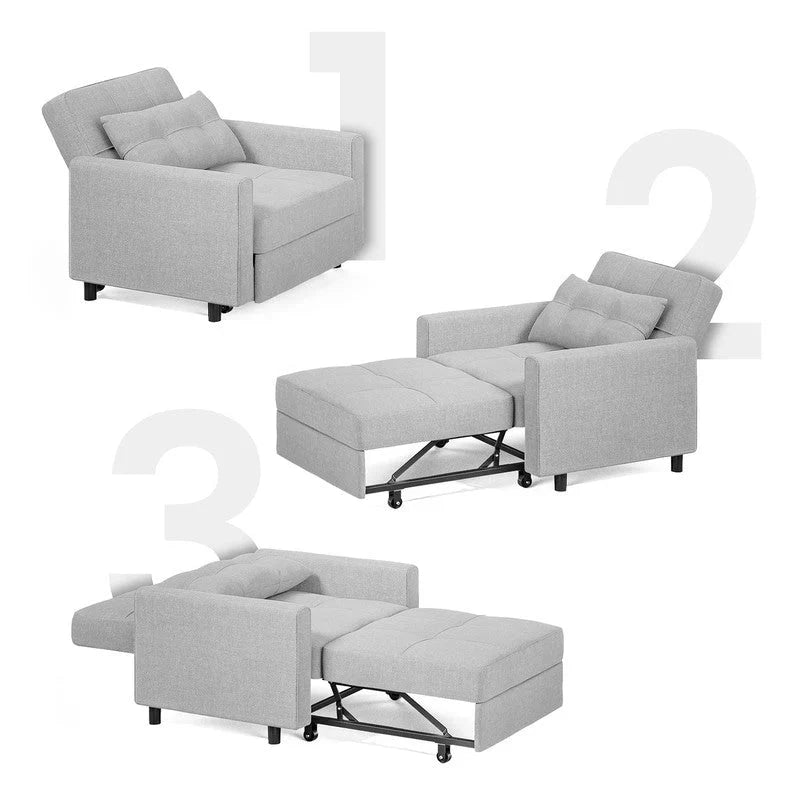 3-in-1 Convertible Sofa Bed, Folding Sofa Chair and Sleeper for Living Room