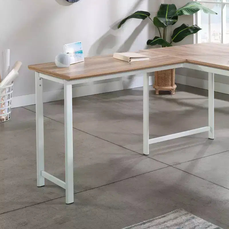66 x 51 cm Curved Desk Return in Acacia, Heat- and Scratch-Resistant, BIFMA-Certified Metal Frame