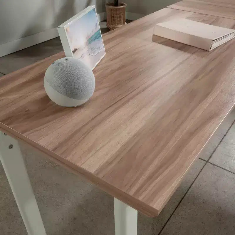 66 x 51 cm Curved Desk Return in Acacia, Heat- and Scratch-Resistant, BIFMA-Certified Metal Frame