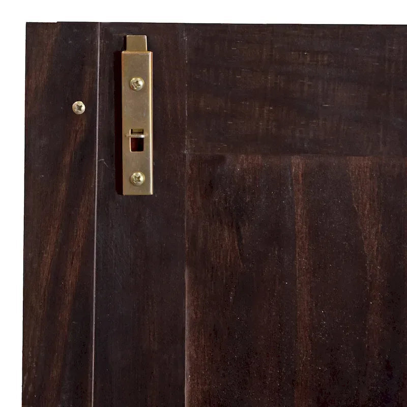 3-Door Wardrobe, White/Mocha/Java, Solid Wood