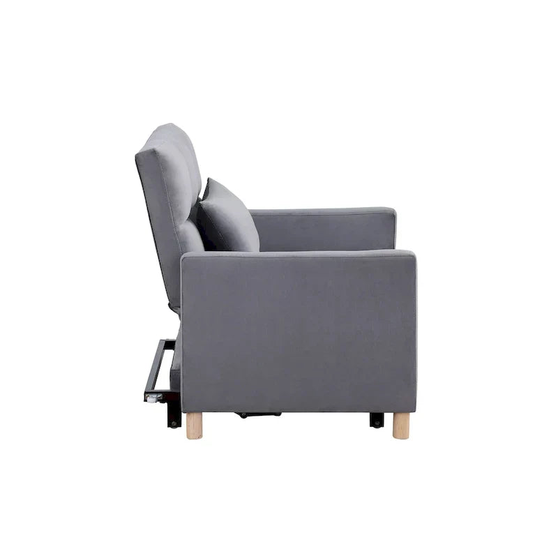 3-in-1 Convertible Chair Bed, Black