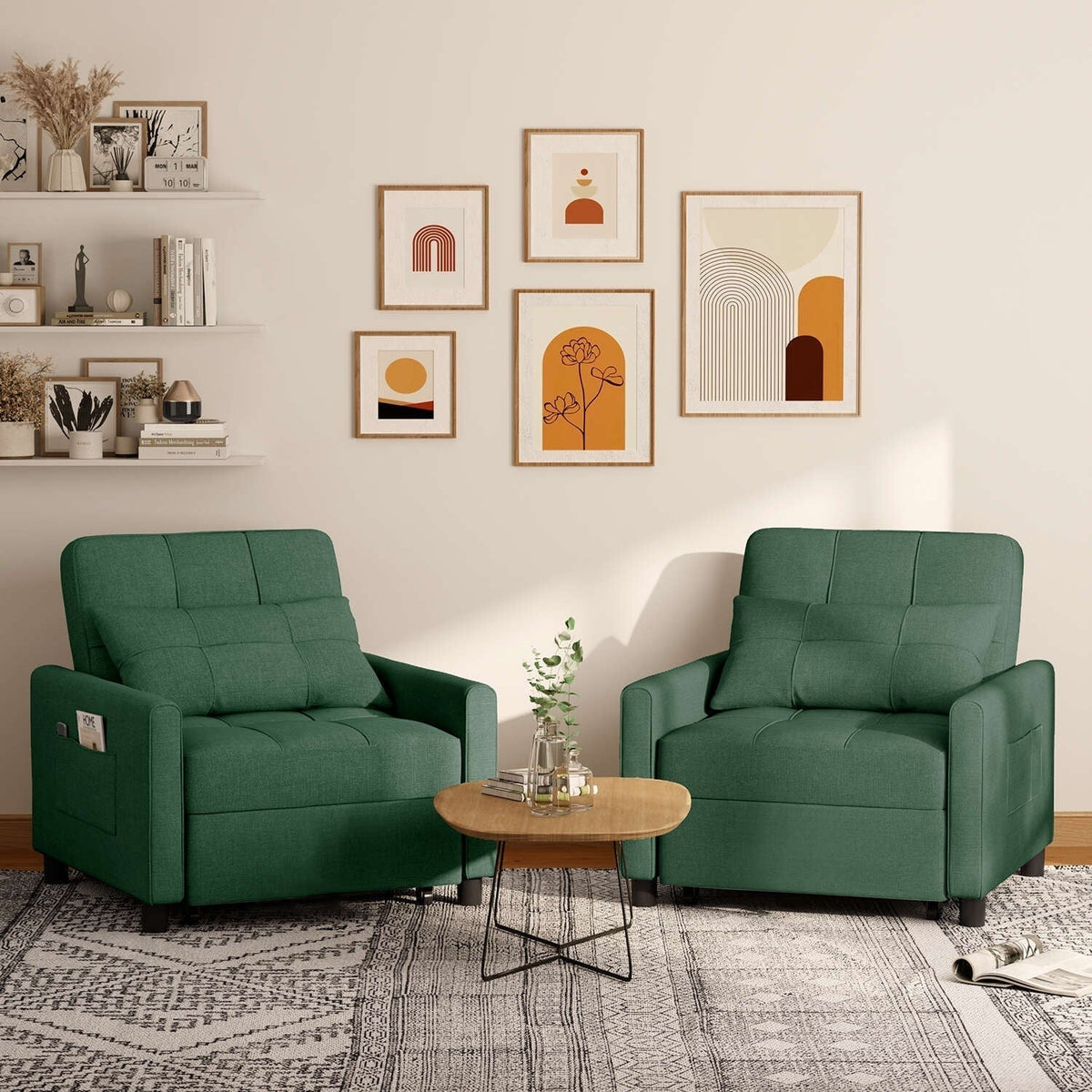 3-in-1 Convertible Sofa Bed, Folding Sofa Chair and Sleeper for Living Room
