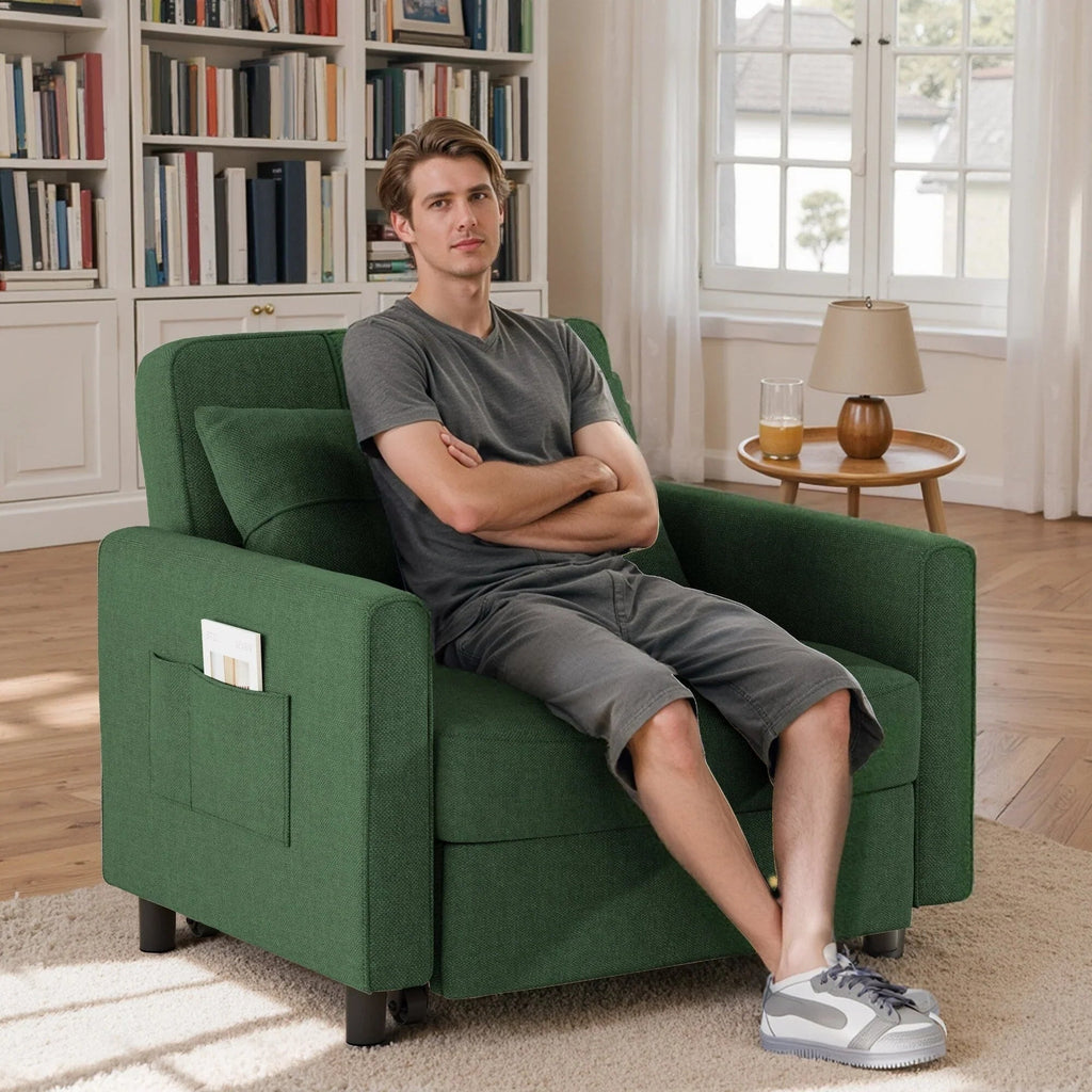 3-in-1 Convertible Sofa Bed, Folding Sofa Chair and Sleeper for Living Room