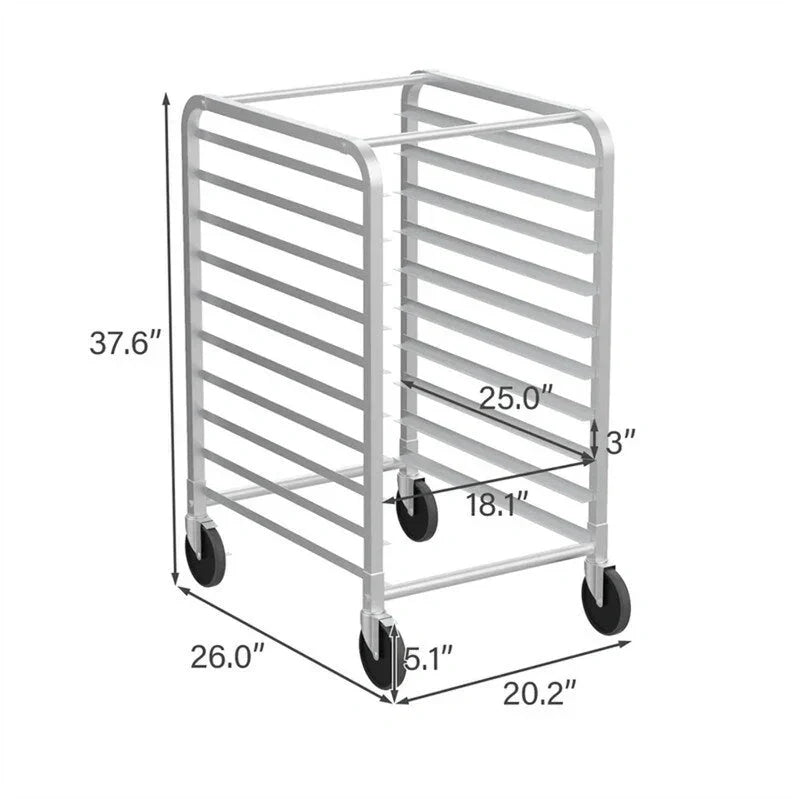 10- or 20-Tier Stainless Steel Bakery Rack for Baking Sheets