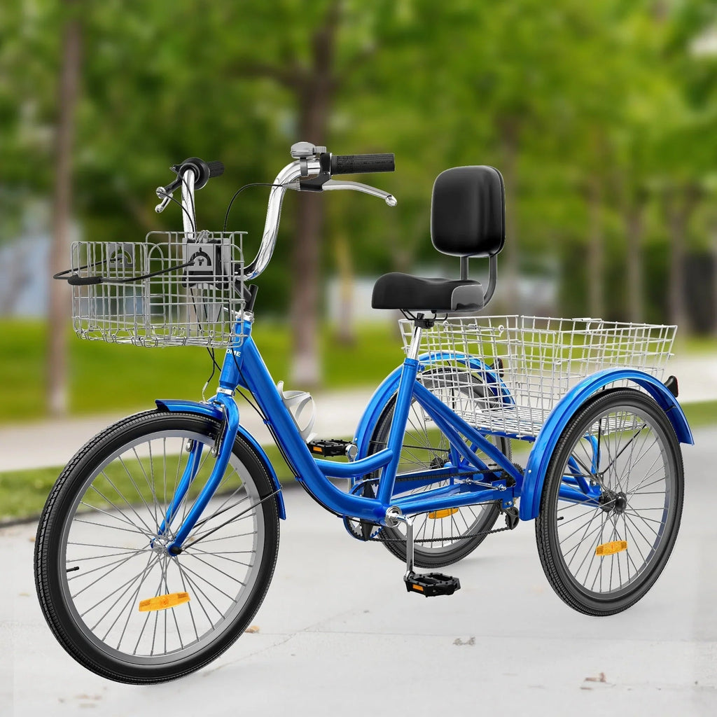 Adult 3-Wheel Tricycle with 7 Speeds