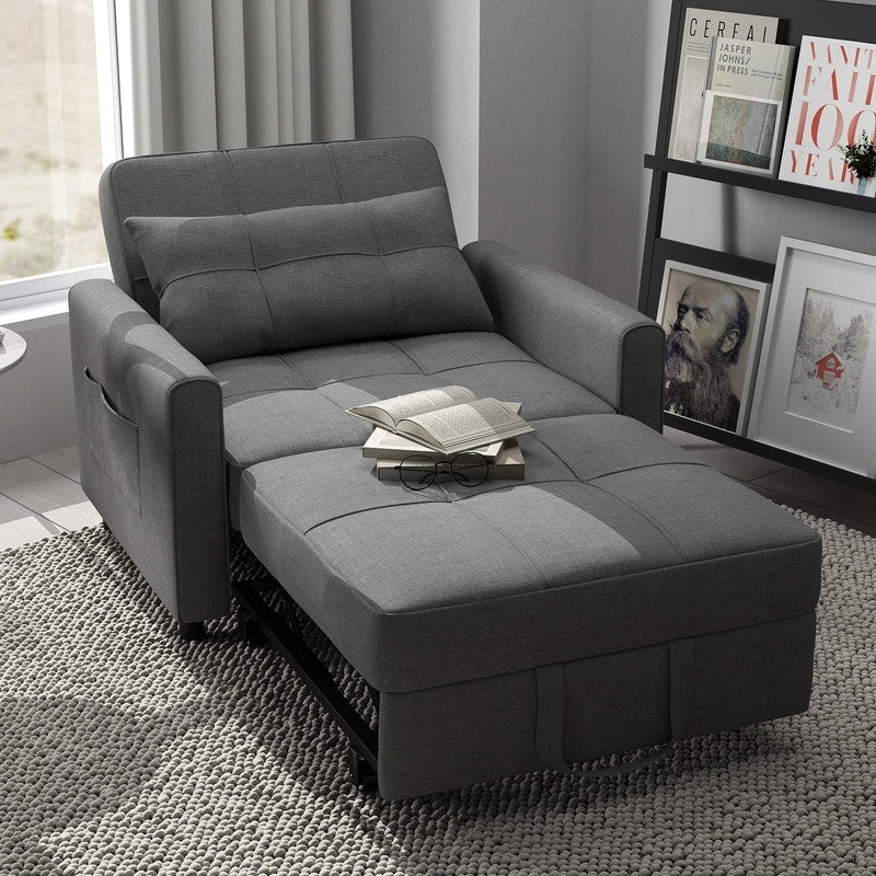 3-in-1 Convertible Sofa Bed, Folding Sofa Chair and Sleeper for Living Room