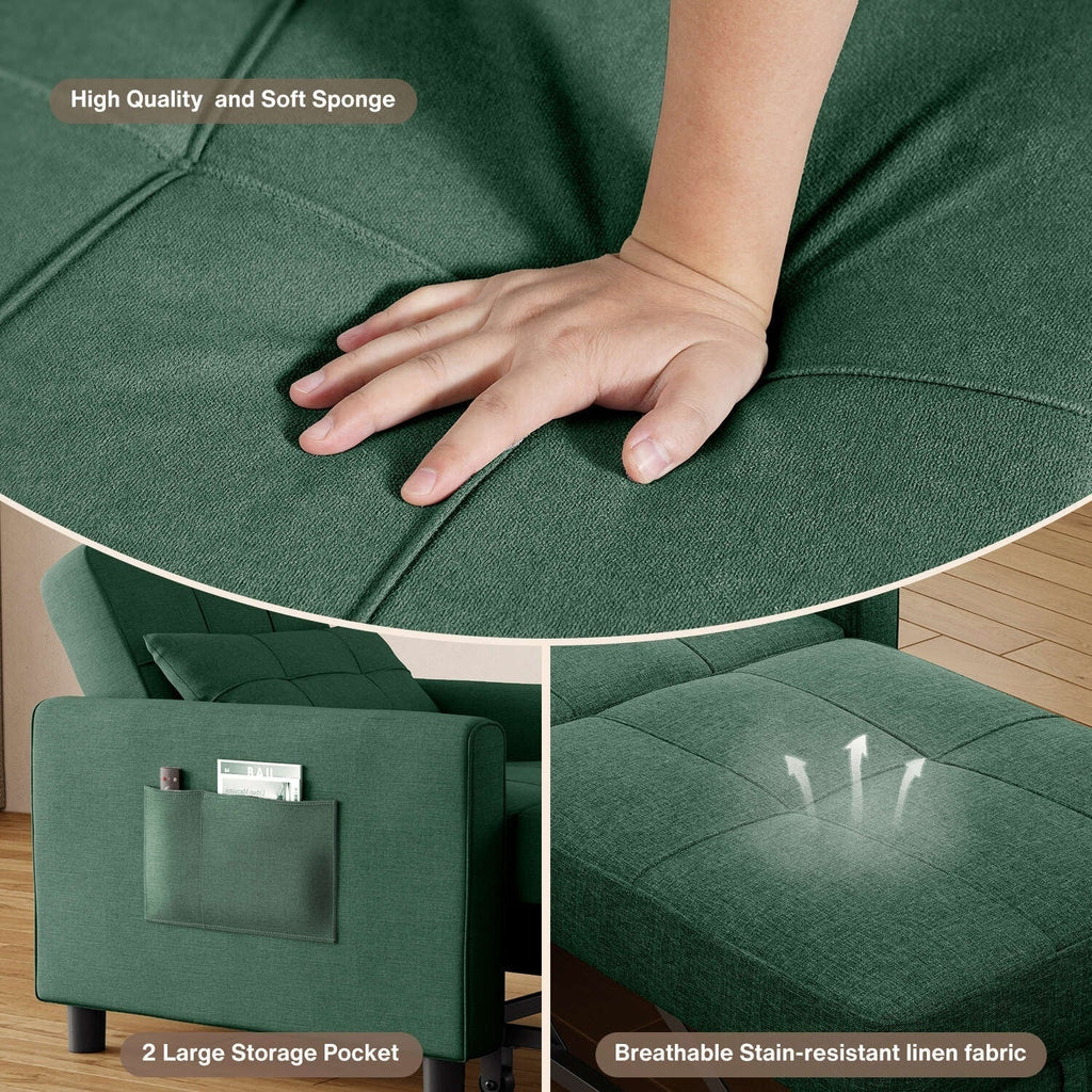 3-in-1 Convertible Sofa Bed, Folding Sofa Chair and Sleeper for Living Room