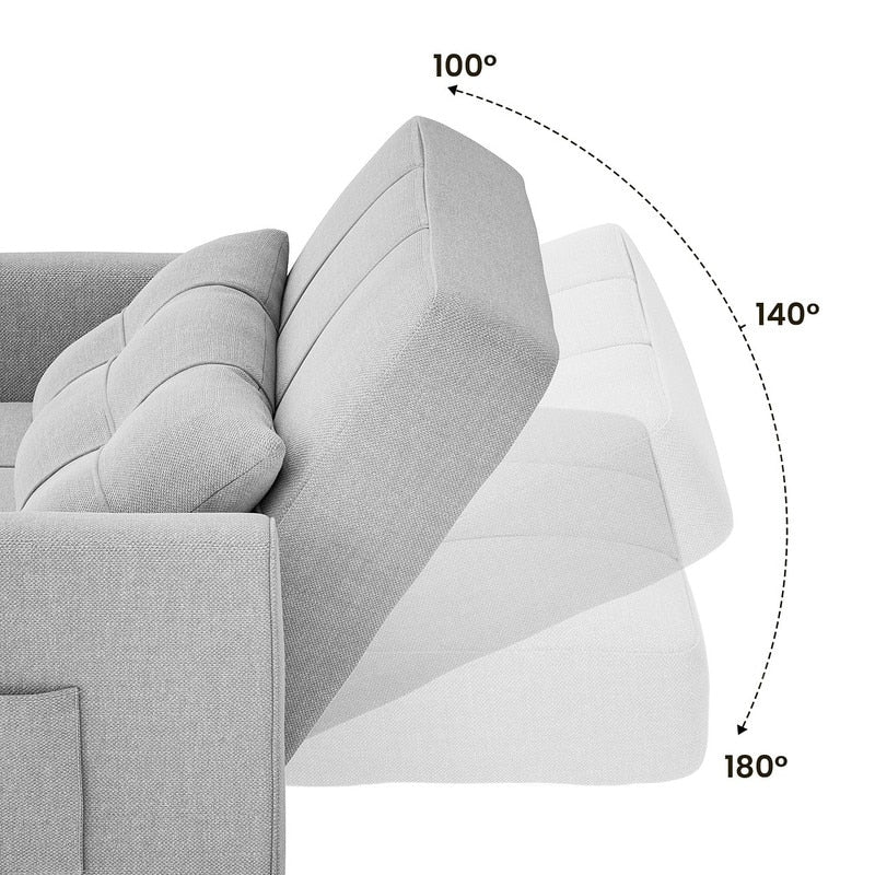 3-in-1 Convertible Sofa Bed, Folding Sofa Chair and Sleeper for Living Room