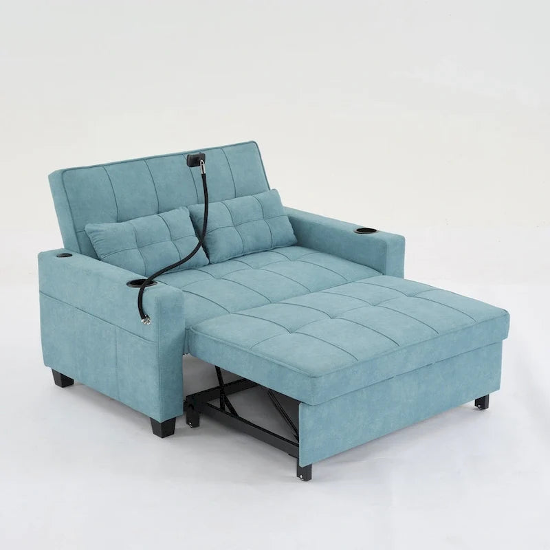 3-in-1 Convertible Sofa with USB Ports