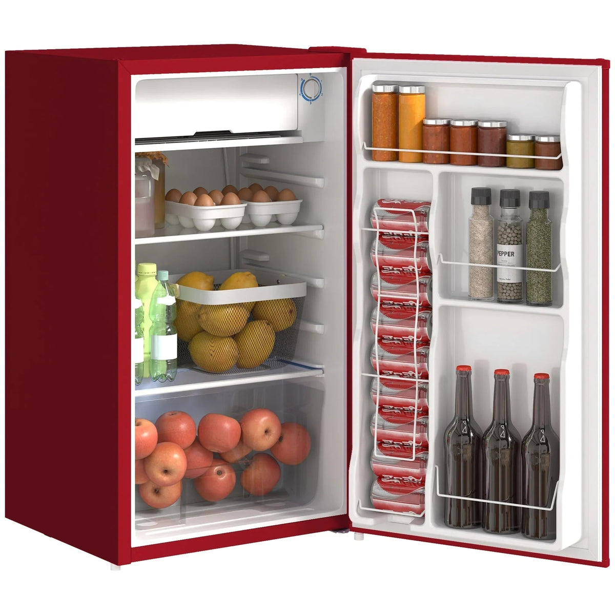 3.2 cu. ft. Compact Mini Fridge with Freezer and Adjustable Thermostat