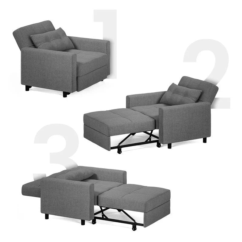 3-in-1 Convertible Sofa Bed, Folding Sofa Chair and Sleeper for Living Room