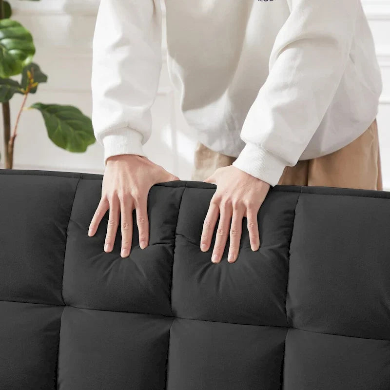 3-in-1 Velvet Convertible Sofa Bed with Trundle and Reclining Backrest