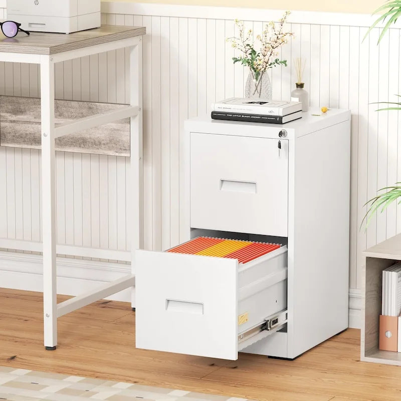 2-Drawer Vertical Locking Filing Cabinet for Home Office