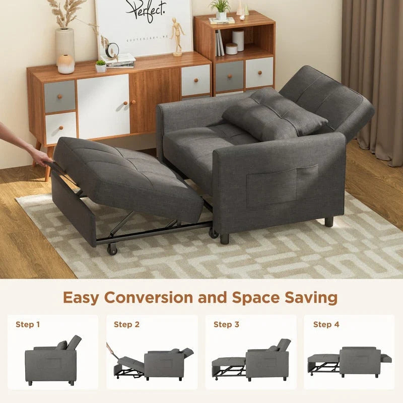 3-in-1 Convertible Sofa Bed, Folding Sofa Chair and Sleeper for Living Room