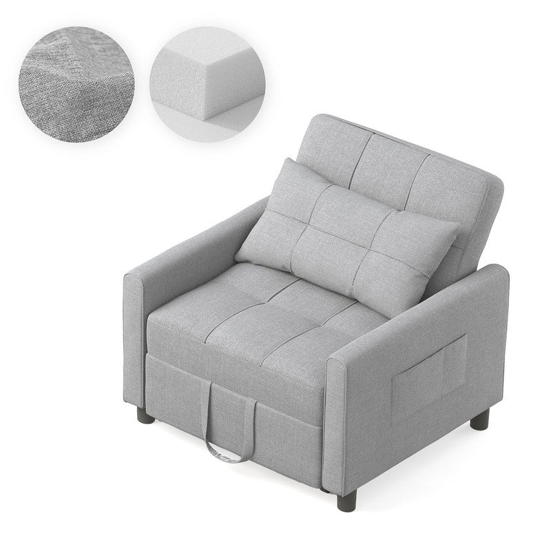 3-in-1 Convertible Sofa Bed, Folding Sofa Chair and Sleeper for Living Room