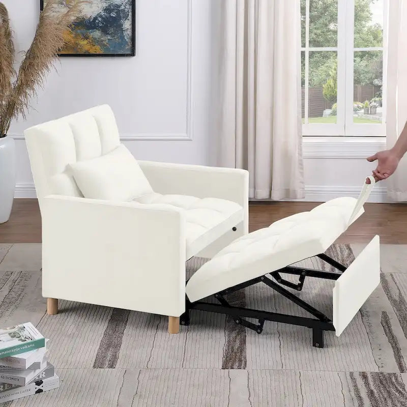 3-in-1 Convertible Chair Bed, Black