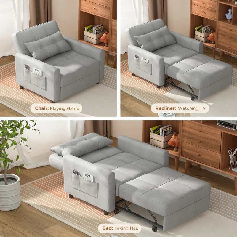 3-in-1 Convertible Sofa Bed, Folding Sofa Chair and Sleeper for Living Room