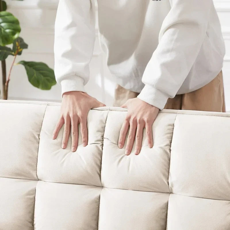 3-in-1 Velvet Convertible Sofa Bed with Trundle and Reclining Backrest