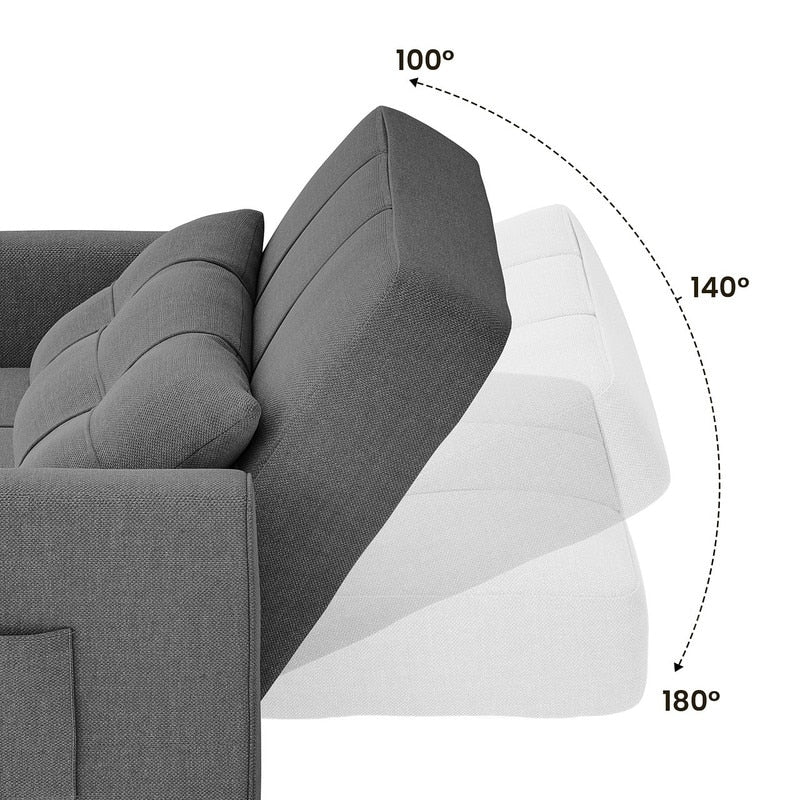 3-in-1 Convertible Sofa Bed, Folding Sofa Chair and Sleeper for Living Room