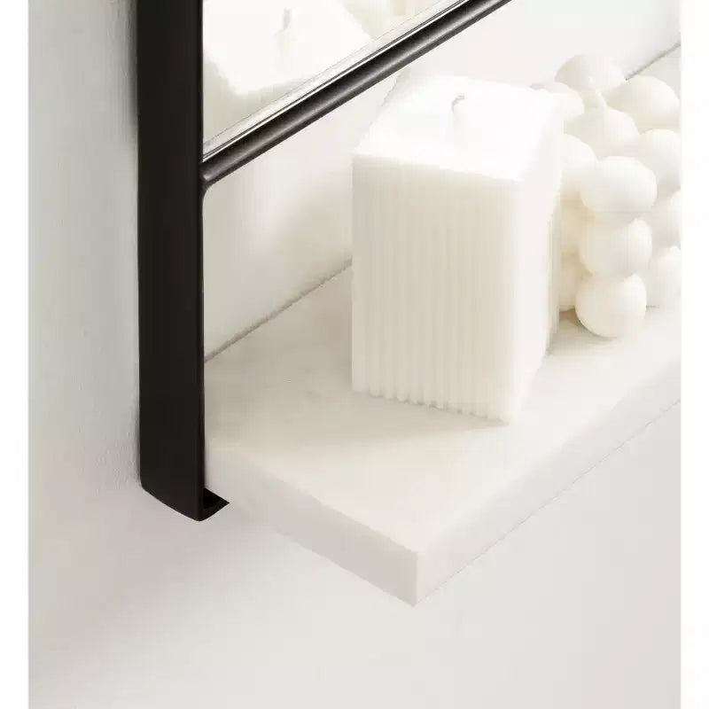 20 x 34 in. Arched Wall Mirror with Shelf