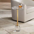 Luxury Gold Side Table, 24.75 in., with Acrylic Top and Glass Base