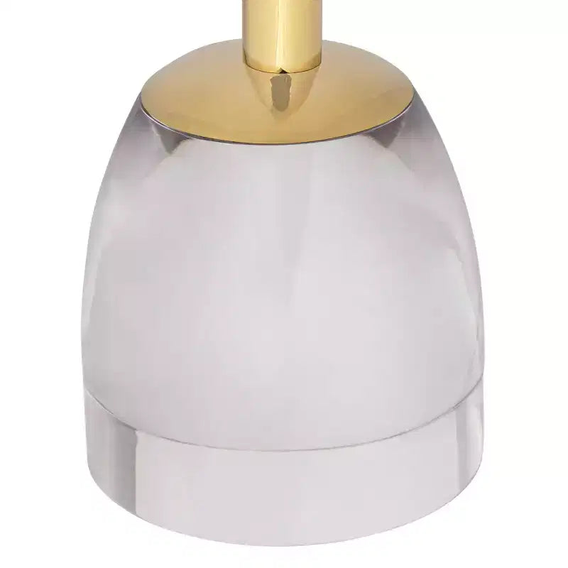 Luxury Gold Side Table, 24.75 in., with Acrylic Top and Glass Base