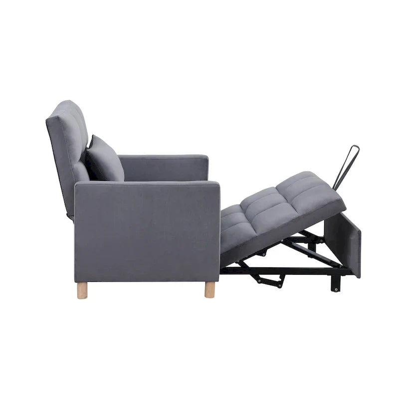 3-in-1 Convertible Chair Bed, Black