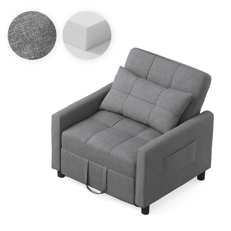 3-in-1 Convertible Sofa Bed, Folding Sofa Chair and Sleeper for Living Room