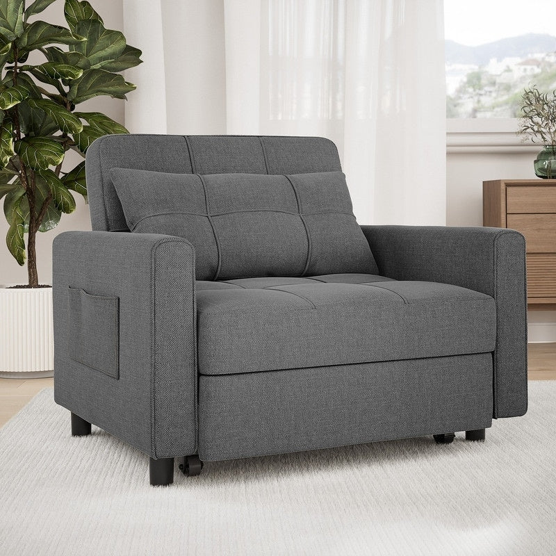 3-in-1 Convertible Sofa Bed, Folding Sofa Chair and Sleeper for Living Room