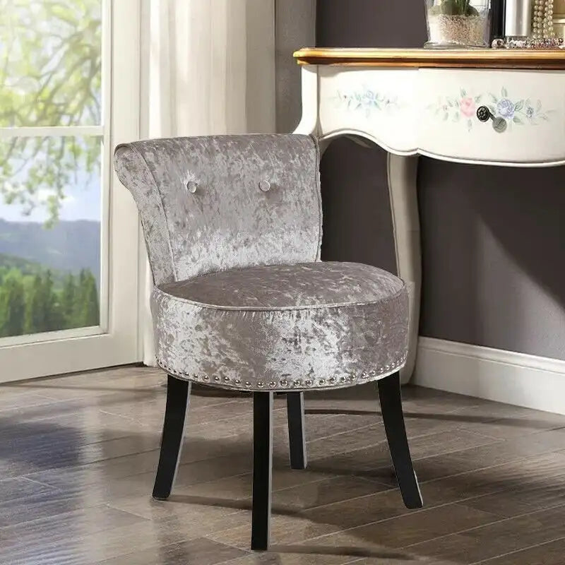 Solid Wood Vanity Stool, 27.5 in. High