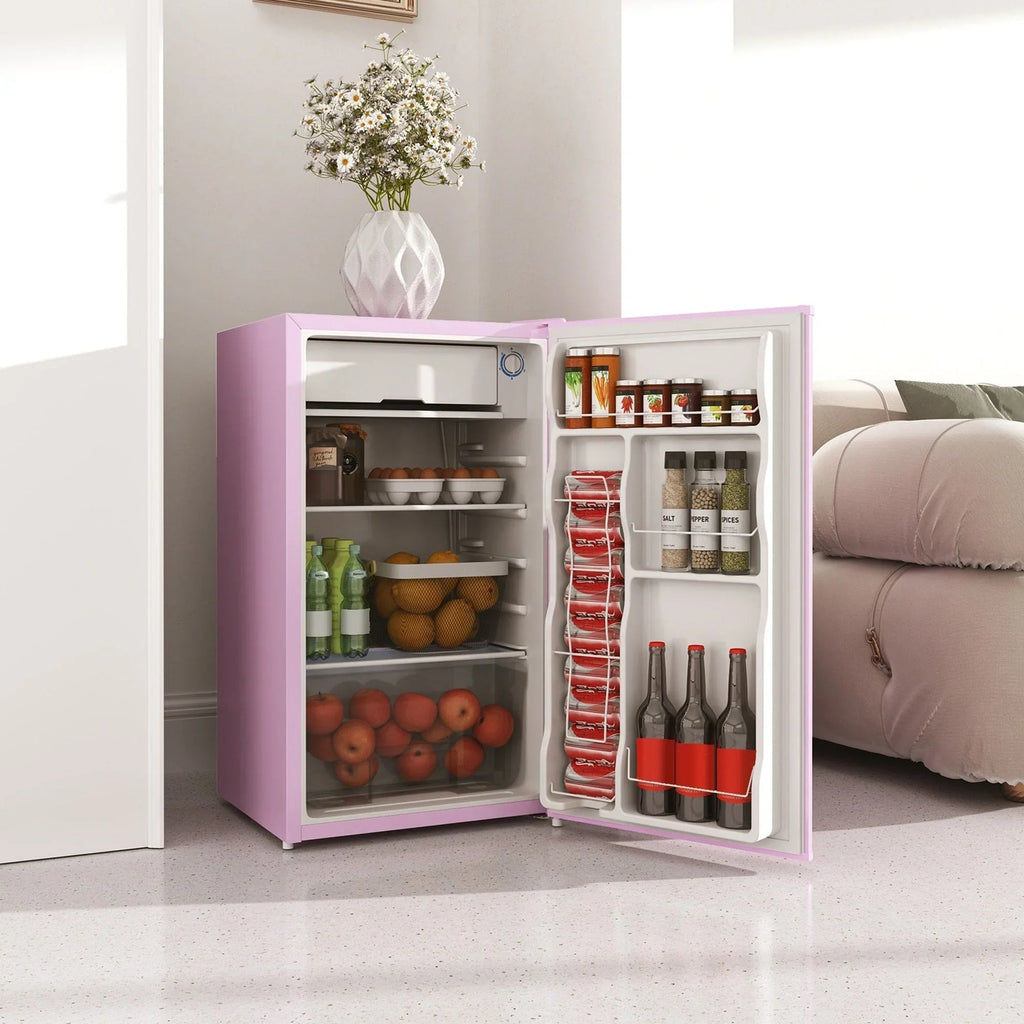 3.2 cu. ft. Compact Mini Fridge with Freezer and Adjustable Thermostat