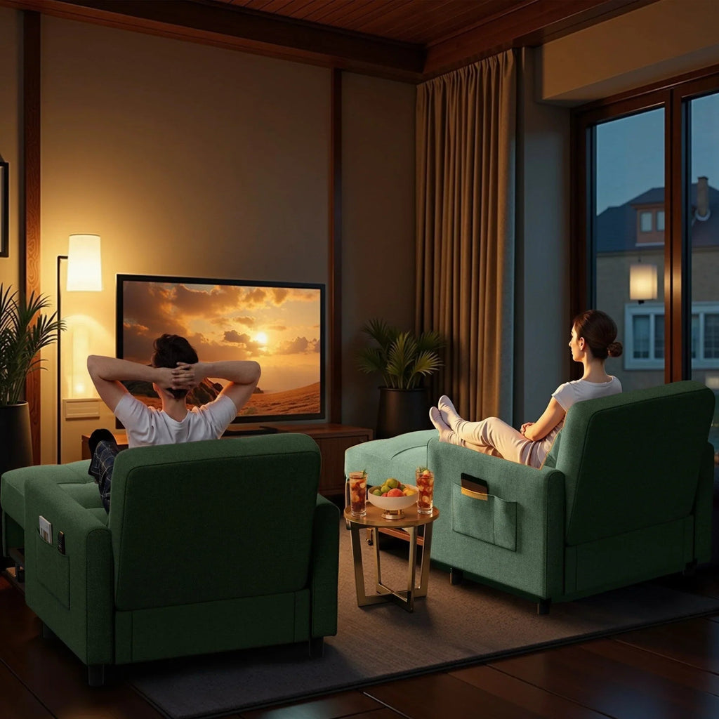 3-in-1 Convertible Sofa Bed, Folding Sofa Chair and Sleeper for Living Room