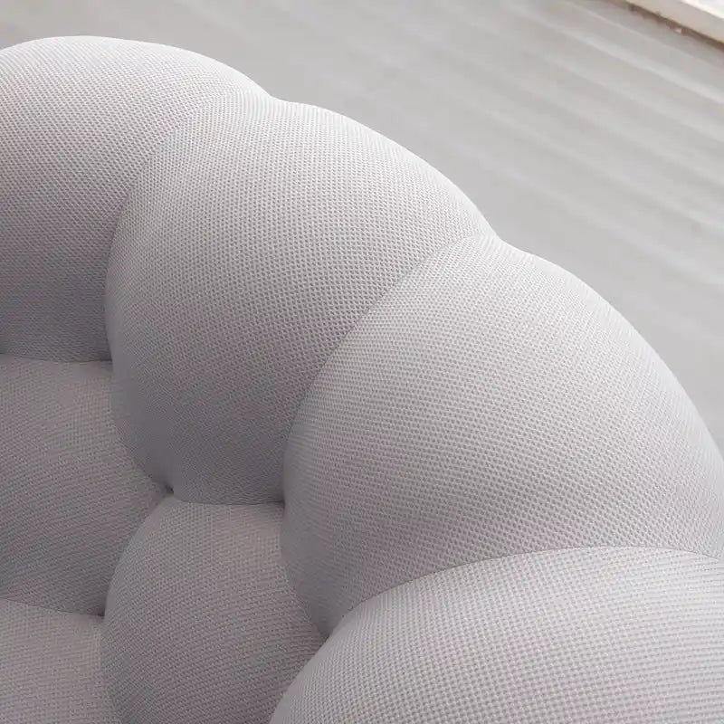 2-Seat Curved Bubble Loveseat with 3D Textured Fabric for Living Room or Apartment