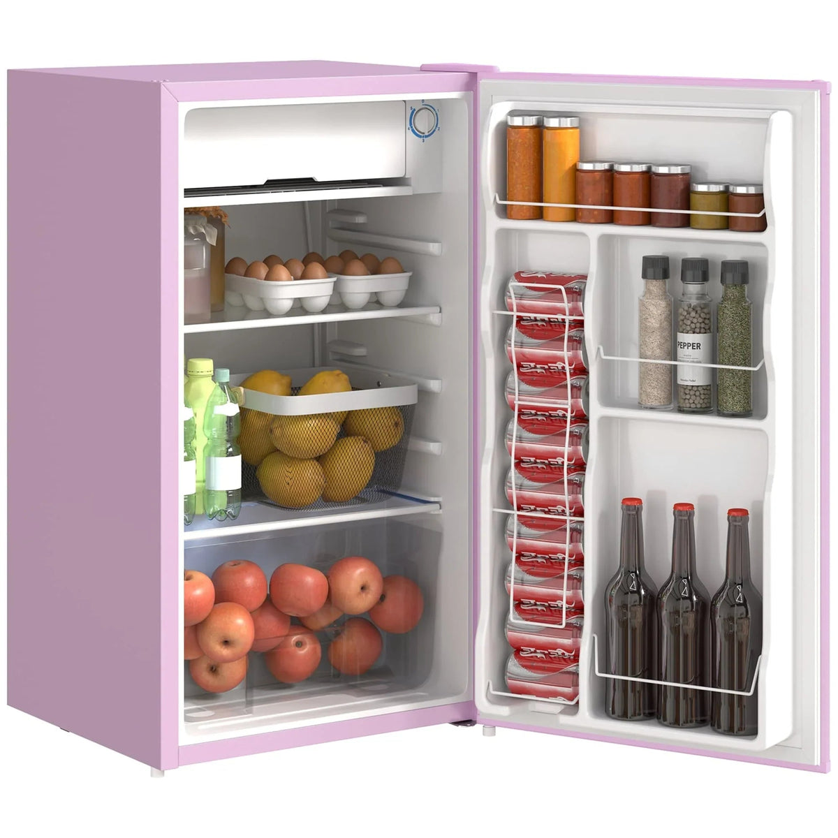 3.2 cu. ft. Compact Mini Fridge with Freezer and Adjustable Thermostat