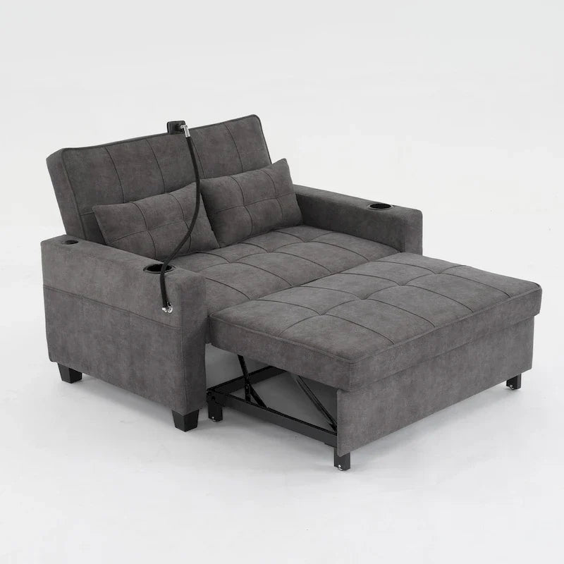 3-in-1 Convertible Sofa with USB Ports