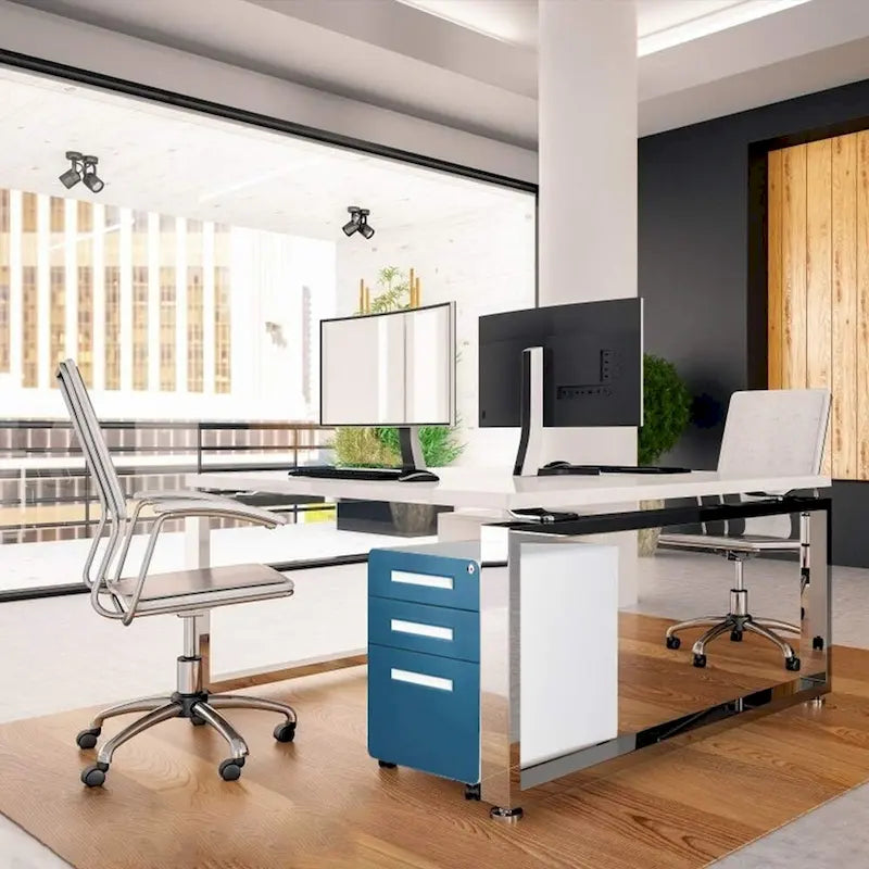 3-Drawer Mobile Vertical Filing Cabinet for Home Office